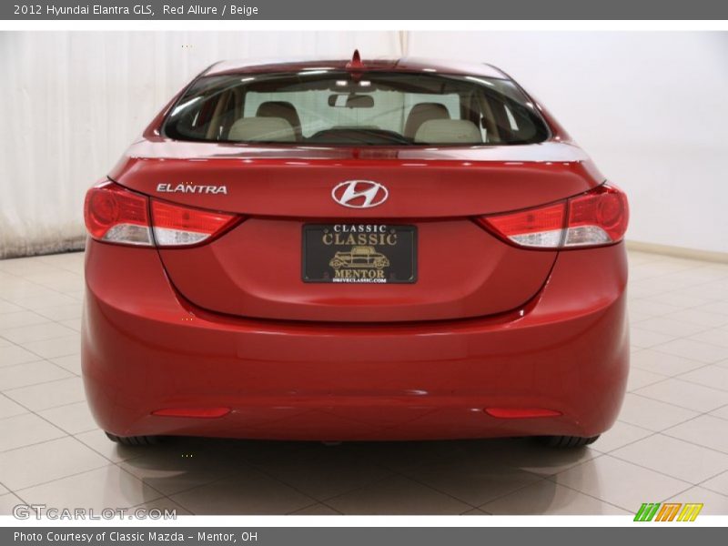 Red Allure / Beige 2012 Hyundai Elantra GLS