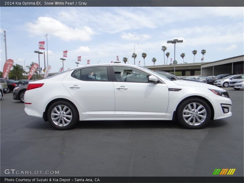 Snow White Pearl / Gray 2014 Kia Optima EX