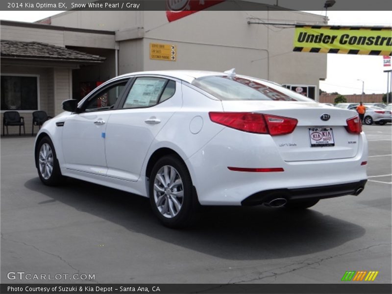 Snow White Pearl / Gray 2014 Kia Optima EX