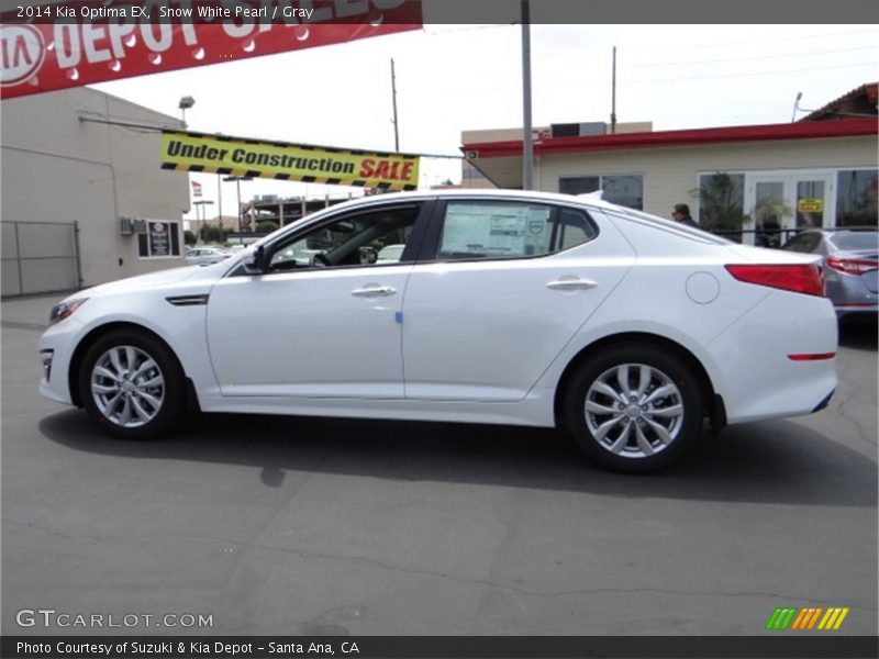 Snow White Pearl / Gray 2014 Kia Optima EX