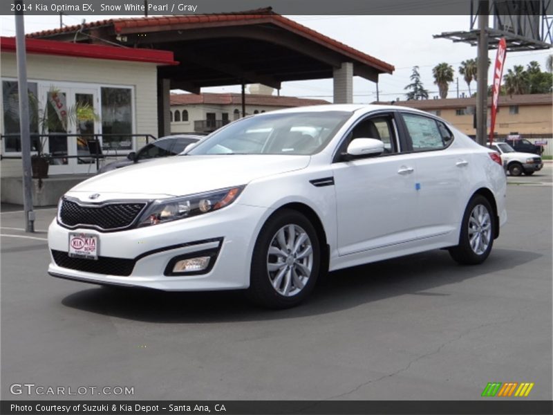 Snow White Pearl / Gray 2014 Kia Optima EX
