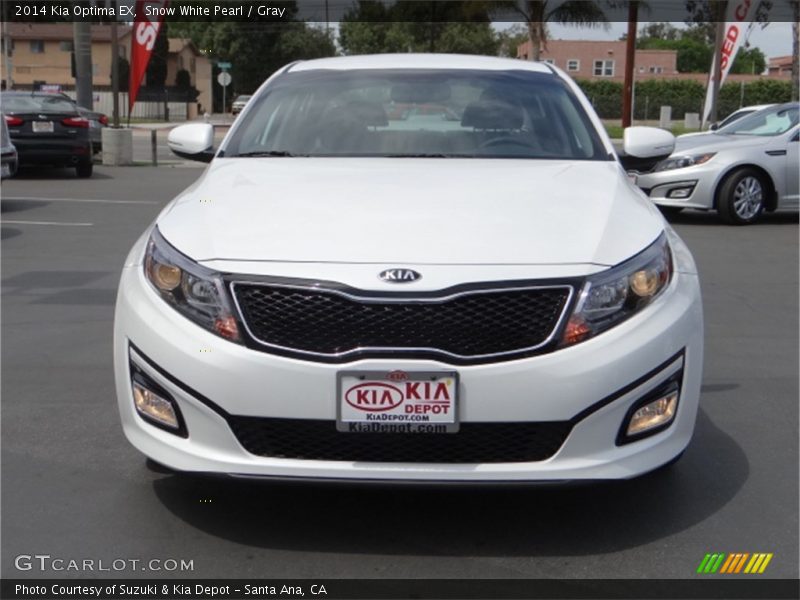 Snow White Pearl / Gray 2014 Kia Optima EX