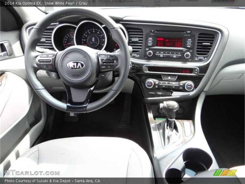 Snow White Pearl / Gray 2014 Kia Optima EX