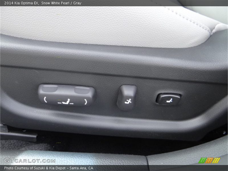 Snow White Pearl / Gray 2014 Kia Optima EX