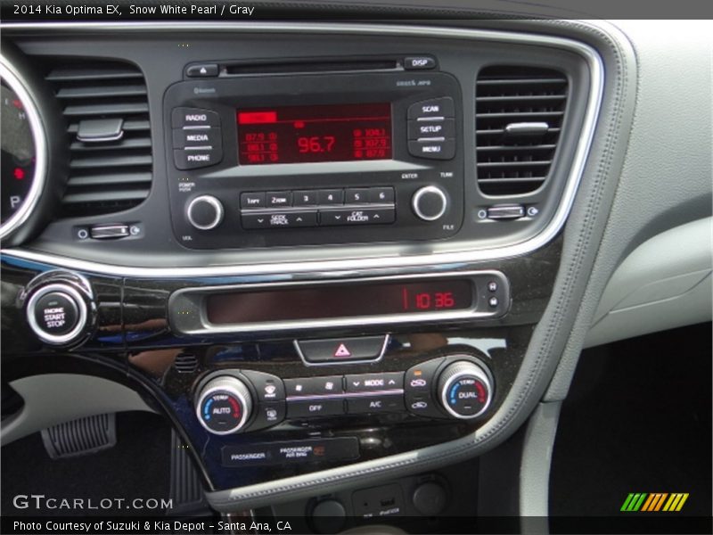 Snow White Pearl / Gray 2014 Kia Optima EX