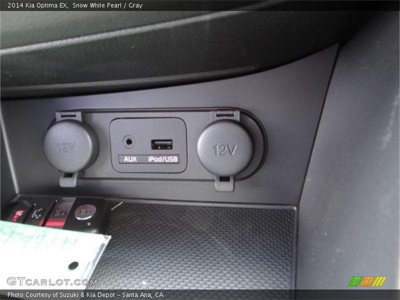 Snow White Pearl / Gray 2014 Kia Optima EX