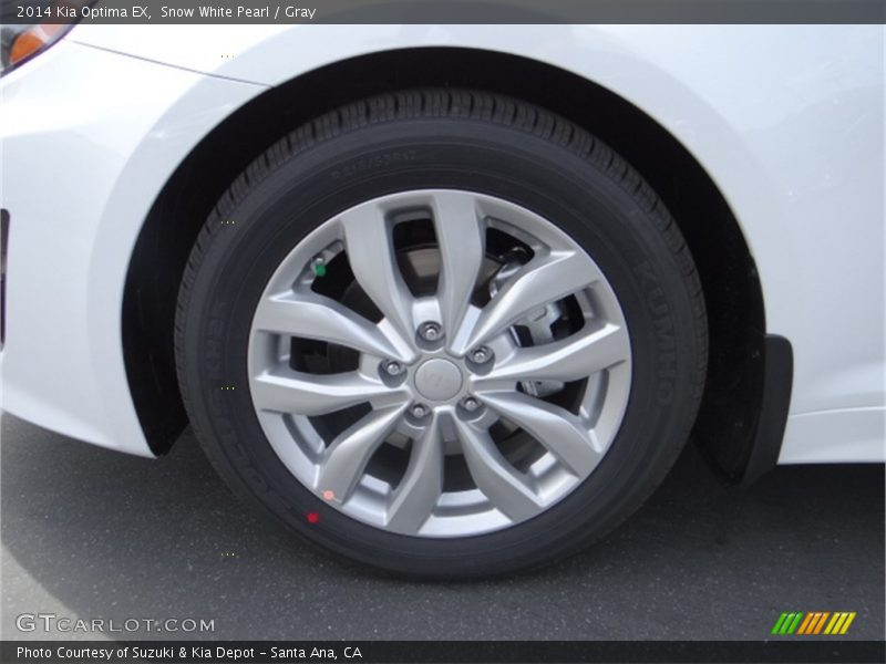 Snow White Pearl / Gray 2014 Kia Optima EX