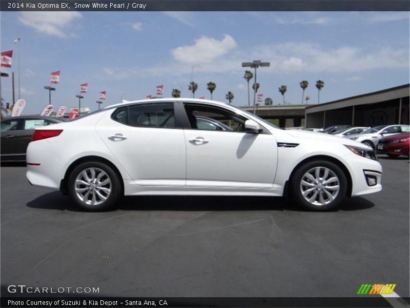 Snow White Pearl / Gray 2014 Kia Optima EX