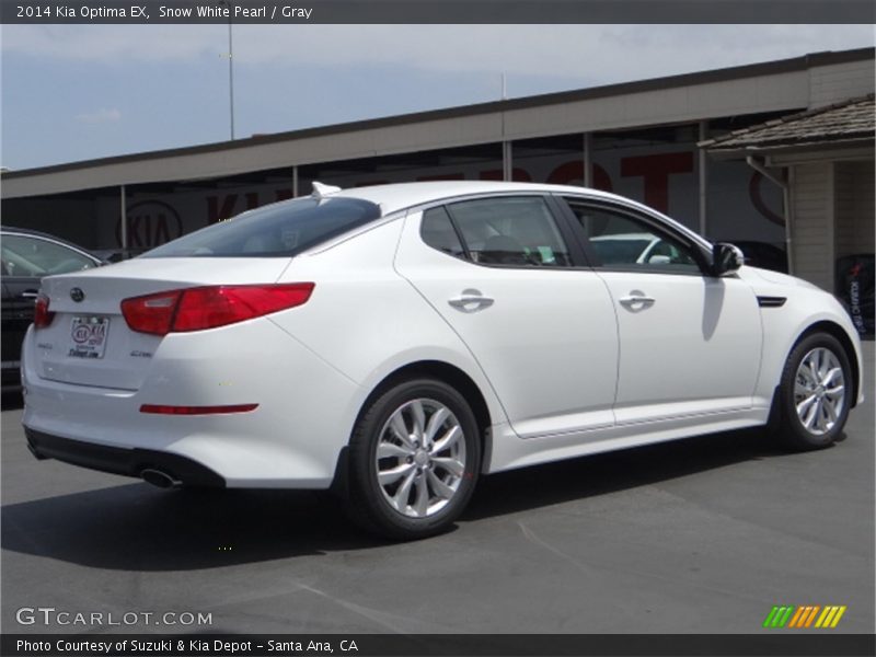 Snow White Pearl / Gray 2014 Kia Optima EX