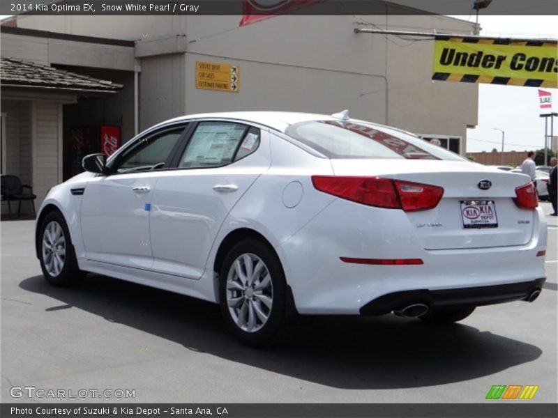 Snow White Pearl / Gray 2014 Kia Optima EX