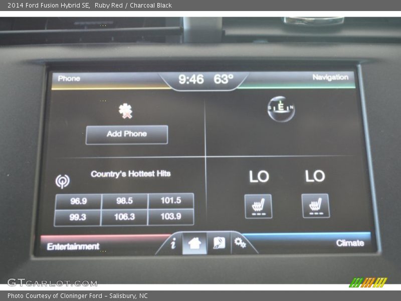 Ruby Red / Charcoal Black 2014 Ford Fusion Hybrid SE