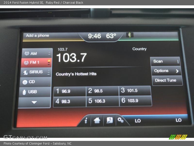 Ruby Red / Charcoal Black 2014 Ford Fusion Hybrid SE