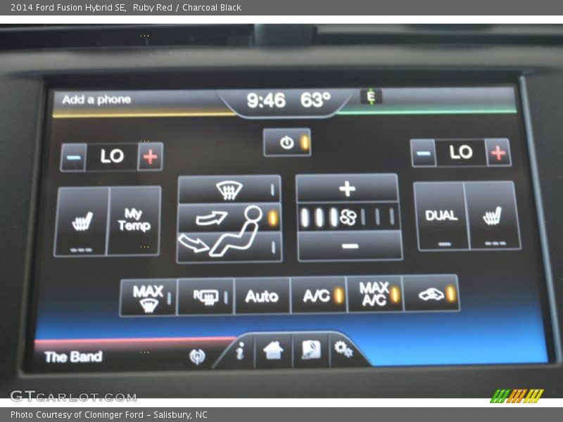 Ruby Red / Charcoal Black 2014 Ford Fusion Hybrid SE