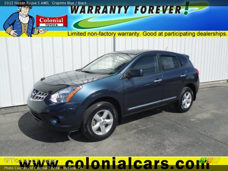 Graphite Blue / Black 2013 Nissan Rogue S AWD