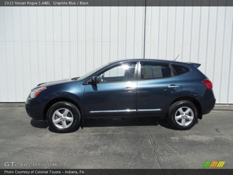 Graphite Blue / Black 2013 Nissan Rogue S AWD