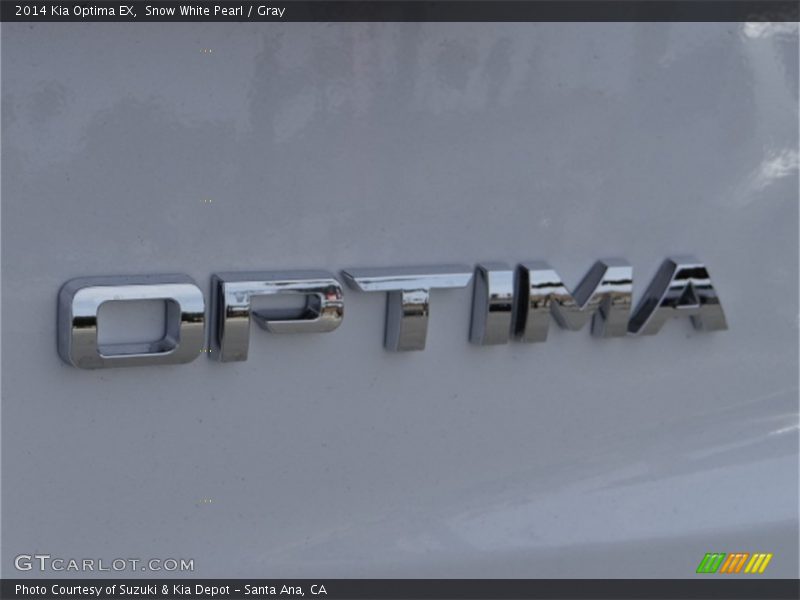 Snow White Pearl / Gray 2014 Kia Optima EX