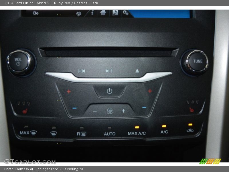 Ruby Red / Charcoal Black 2014 Ford Fusion Hybrid SE