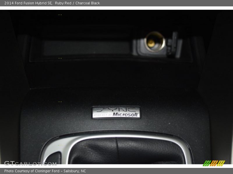Ruby Red / Charcoal Black 2014 Ford Fusion Hybrid SE