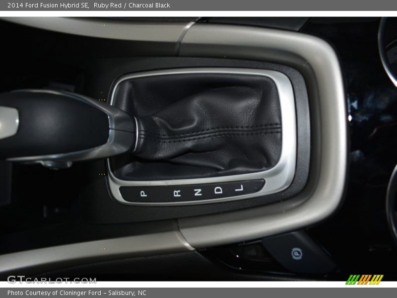 Ruby Red / Charcoal Black 2014 Ford Fusion Hybrid SE