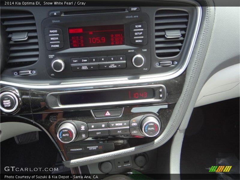 Snow White Pearl / Gray 2014 Kia Optima EX