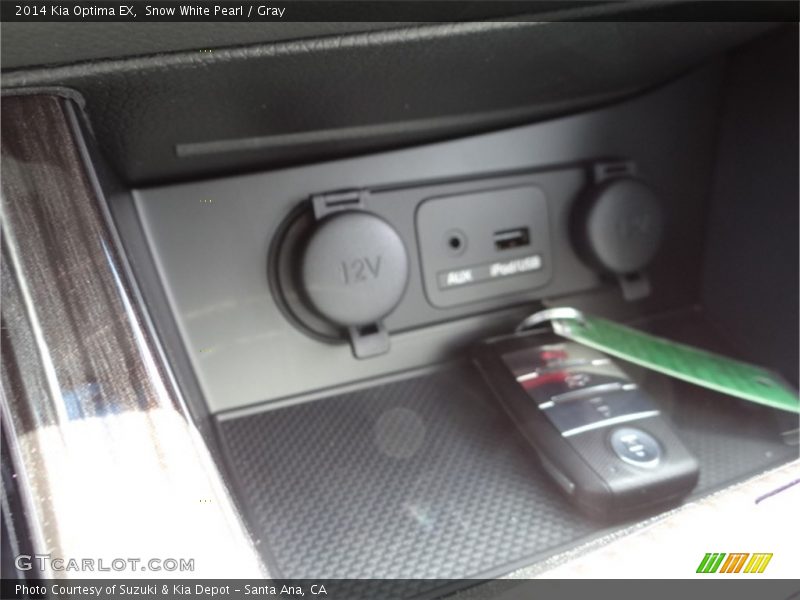 Snow White Pearl / Gray 2014 Kia Optima EX
