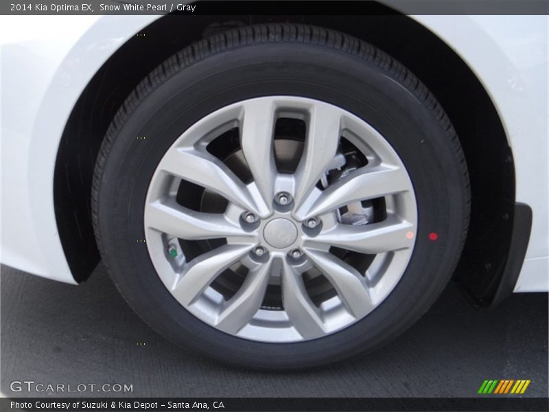 Snow White Pearl / Gray 2014 Kia Optima EX