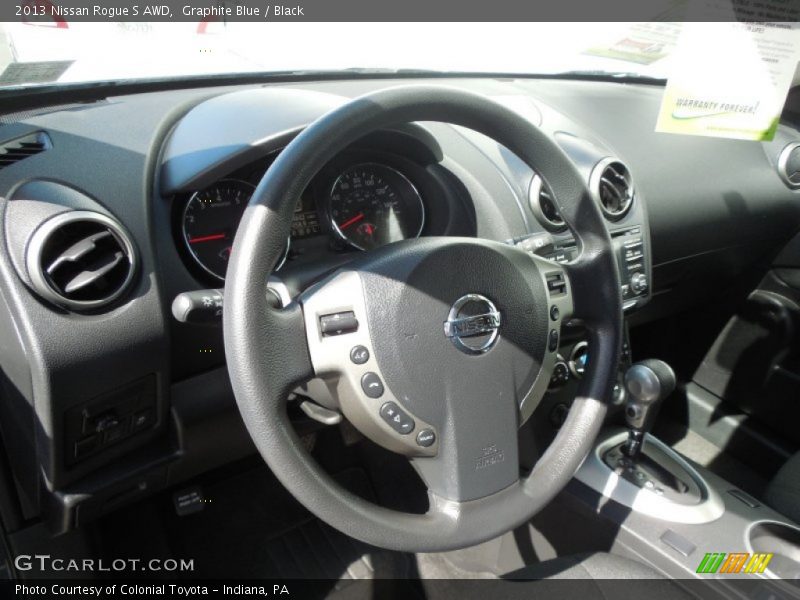 Graphite Blue / Black 2013 Nissan Rogue S AWD