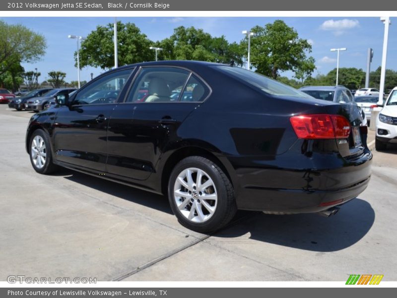 Black / Cornsilk Beige 2012 Volkswagen Jetta SE Sedan