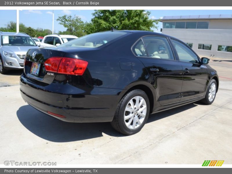 Black / Cornsilk Beige 2012 Volkswagen Jetta SE Sedan