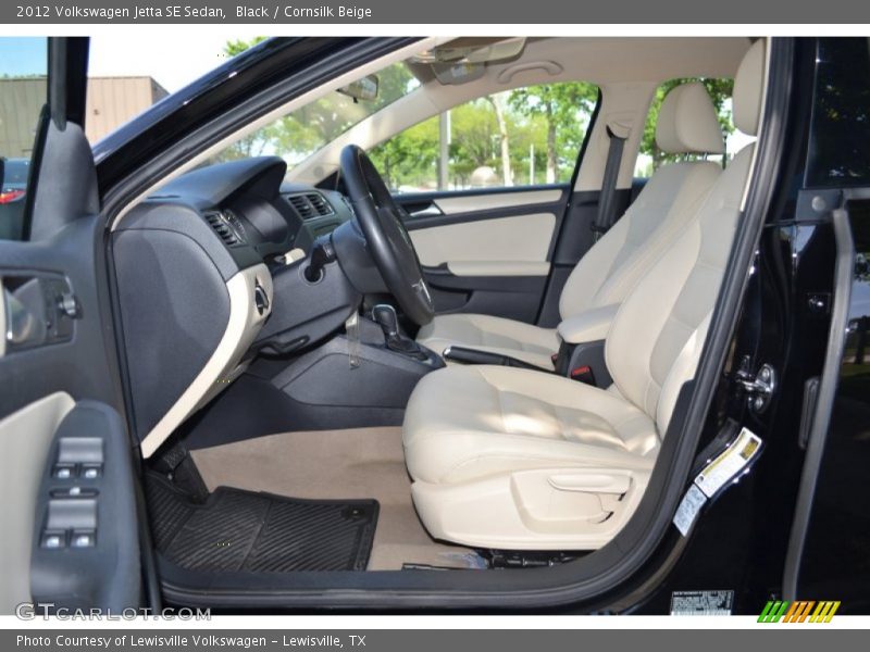 Black / Cornsilk Beige 2012 Volkswagen Jetta SE Sedan
