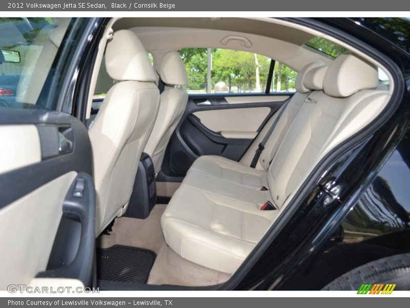 Black / Cornsilk Beige 2012 Volkswagen Jetta SE Sedan