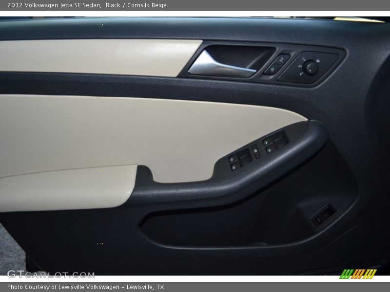 Black / Cornsilk Beige 2012 Volkswagen Jetta SE Sedan
