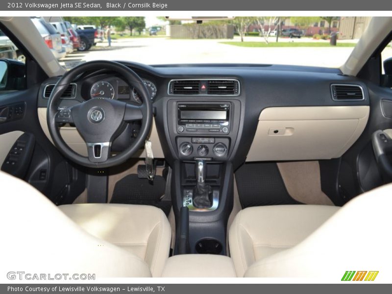 Black / Cornsilk Beige 2012 Volkswagen Jetta SE Sedan
