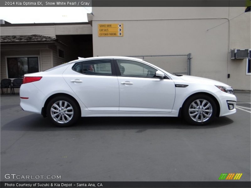 Snow White Pearl / Gray 2014 Kia Optima EX
