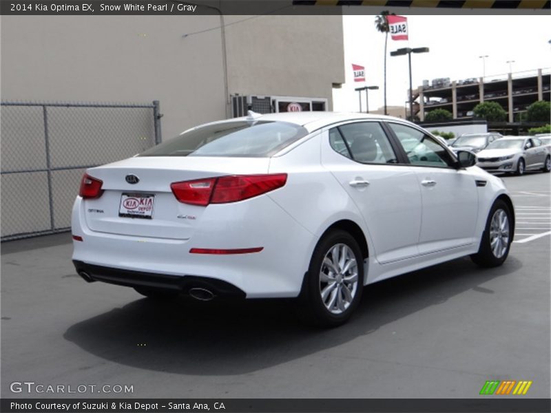 Snow White Pearl / Gray 2014 Kia Optima EX