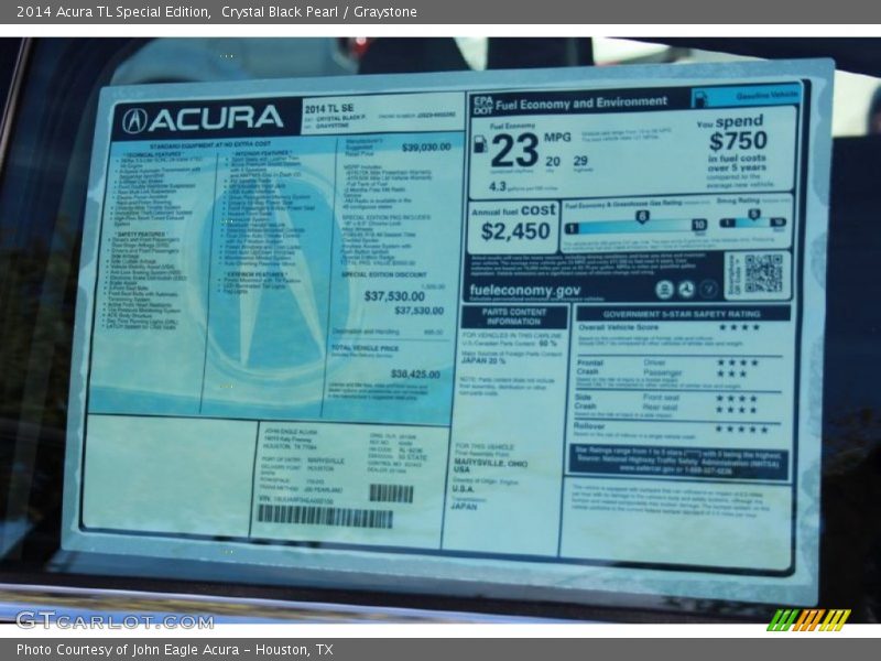 Crystal Black Pearl / Graystone 2014 Acura TL Special Edition