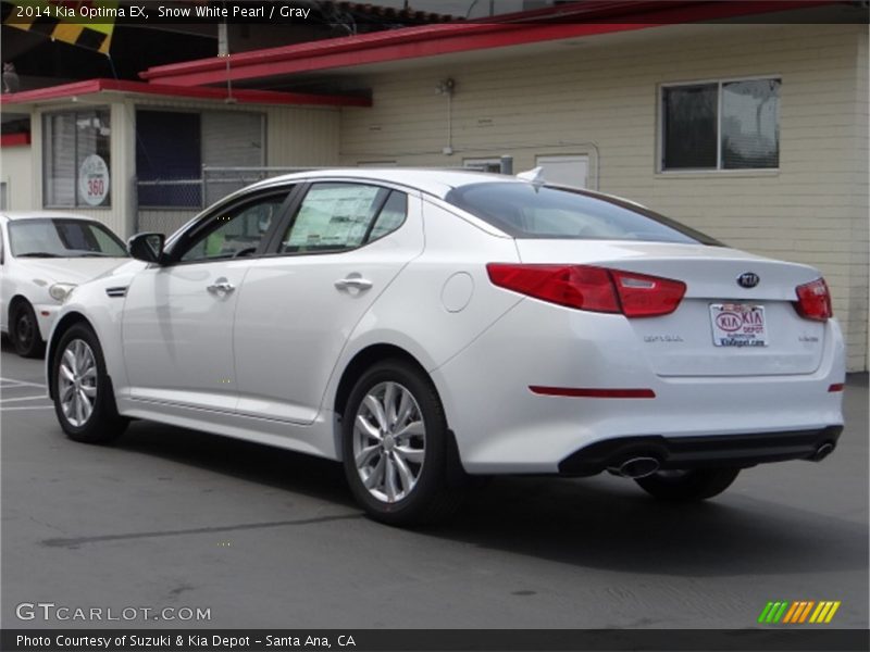 Snow White Pearl / Gray 2014 Kia Optima EX