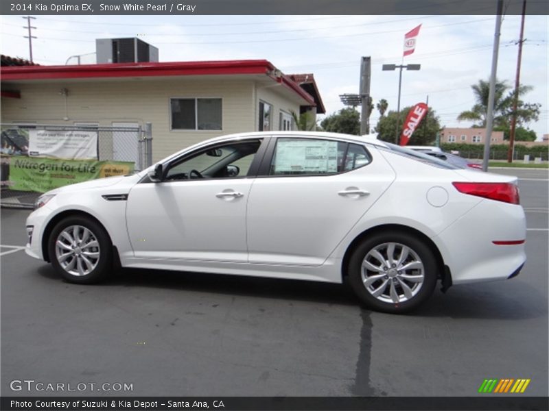 Snow White Pearl / Gray 2014 Kia Optima EX