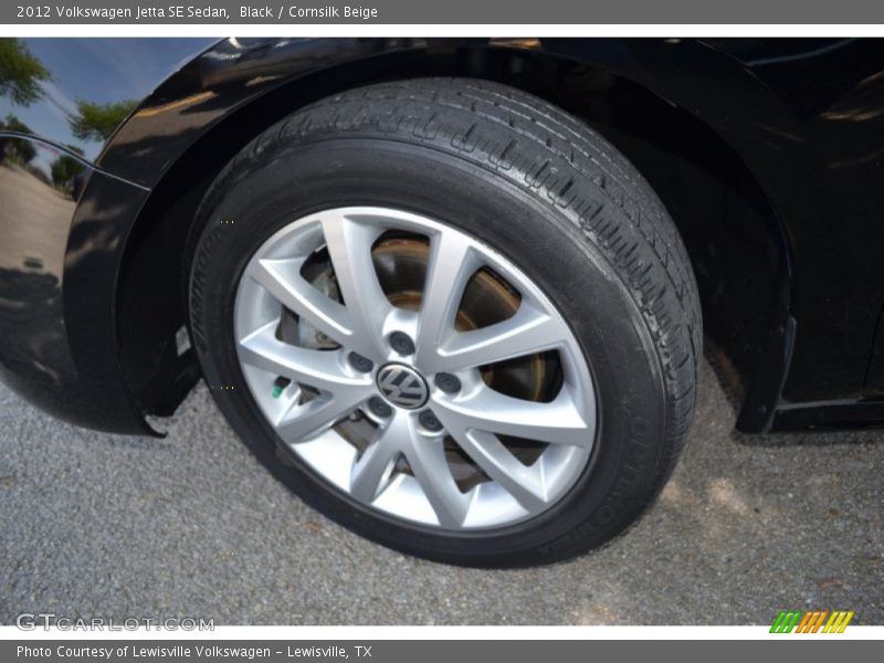 Black / Cornsilk Beige 2012 Volkswagen Jetta SE Sedan
