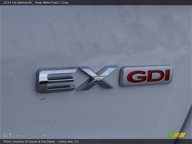 Snow White Pearl / Gray 2014 Kia Optima EX