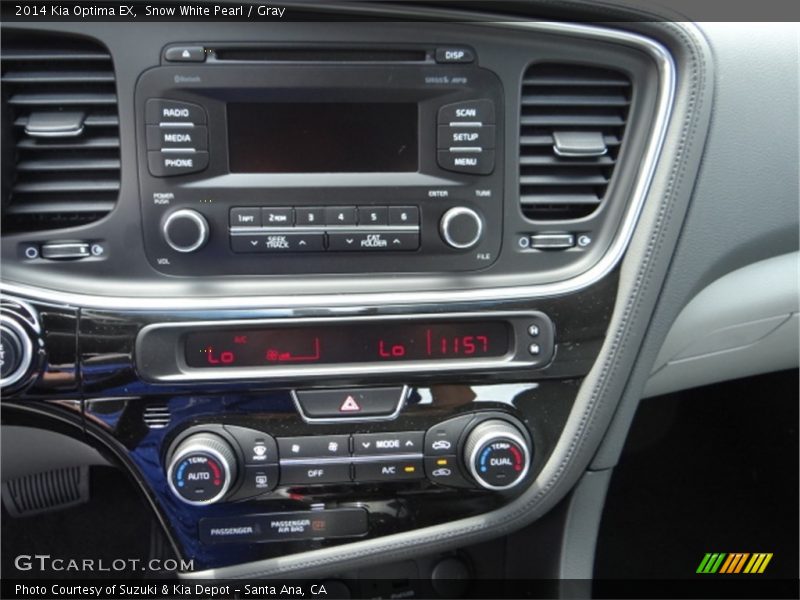 Snow White Pearl / Gray 2014 Kia Optima EX