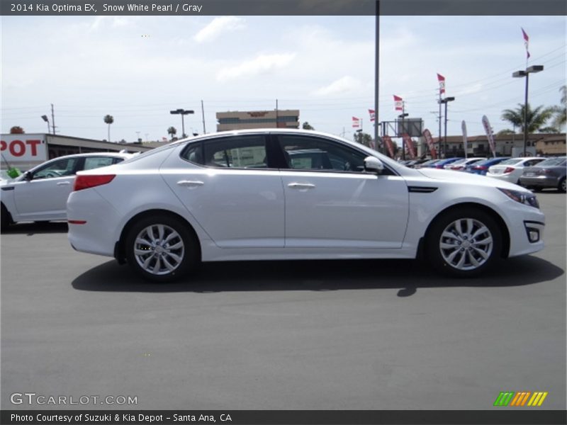 Snow White Pearl / Gray 2014 Kia Optima EX