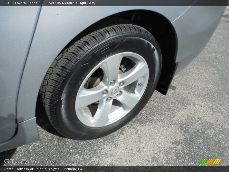 Silver Sky Metallic / Light Gray 2012 Toyota Sienna LE