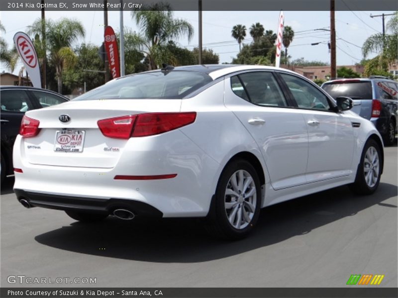 Snow White Pearl / Gray 2014 Kia Optima EX