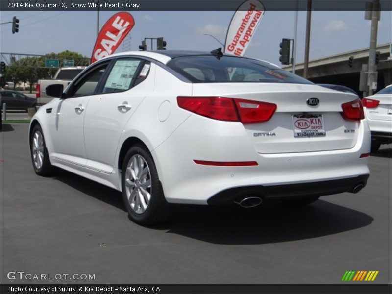 Snow White Pearl / Gray 2014 Kia Optima EX