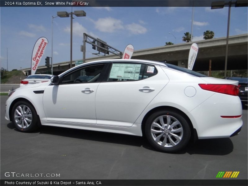 Snow White Pearl / Gray 2014 Kia Optima EX
