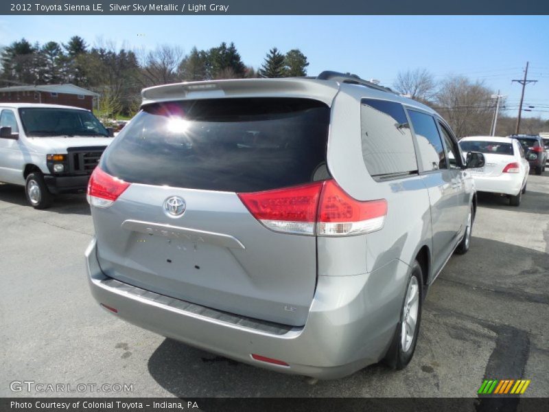 Silver Sky Metallic / Light Gray 2012 Toyota Sienna LE