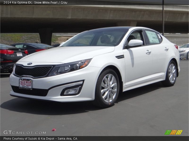 Snow White Pearl / Gray 2014 Kia Optima EX