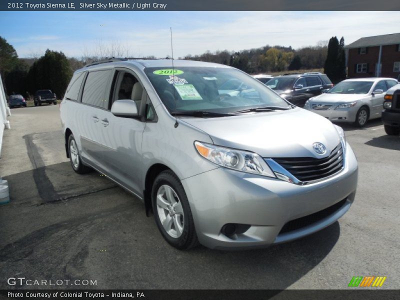 Silver Sky Metallic / Light Gray 2012 Toyota Sienna LE