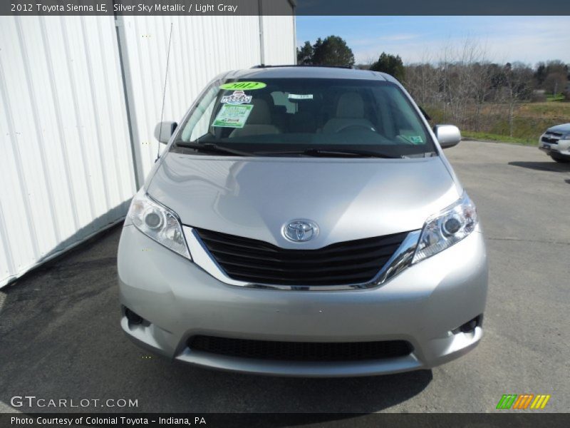 Silver Sky Metallic / Light Gray 2012 Toyota Sienna LE